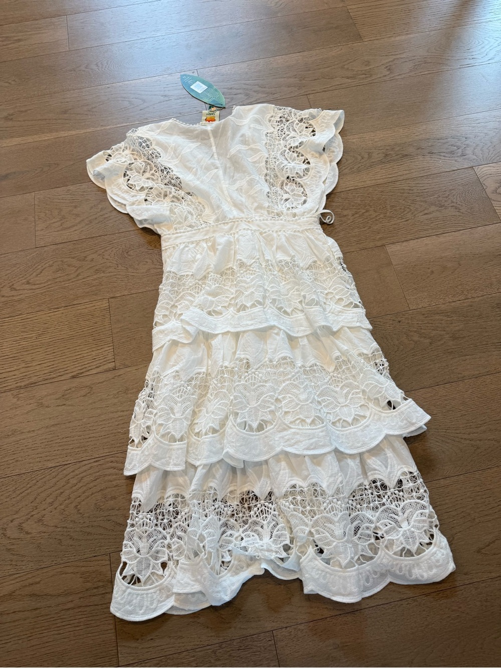 FARM Rio Richelier Embroidered V-Neck Dress - Picture 7 of 8